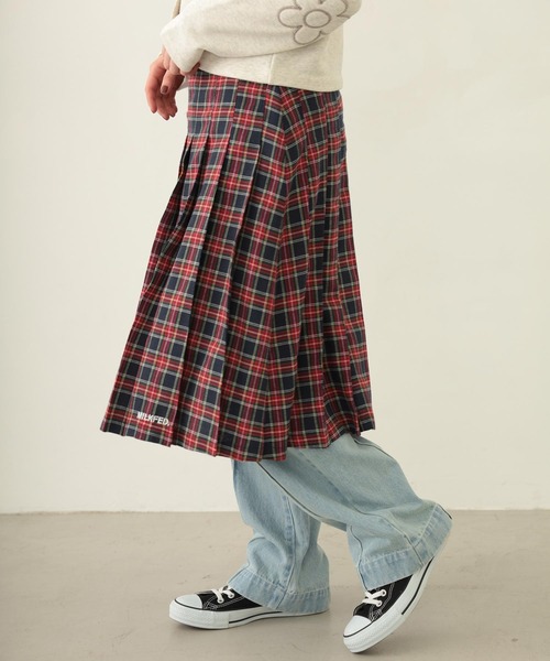 MILKFED.(ミルクフェド)の「PLEATED PLAID SKIRT(スカート・レディース・ブラック/レッド/ネイビー・ONE SIZE)」の12枚目の写真