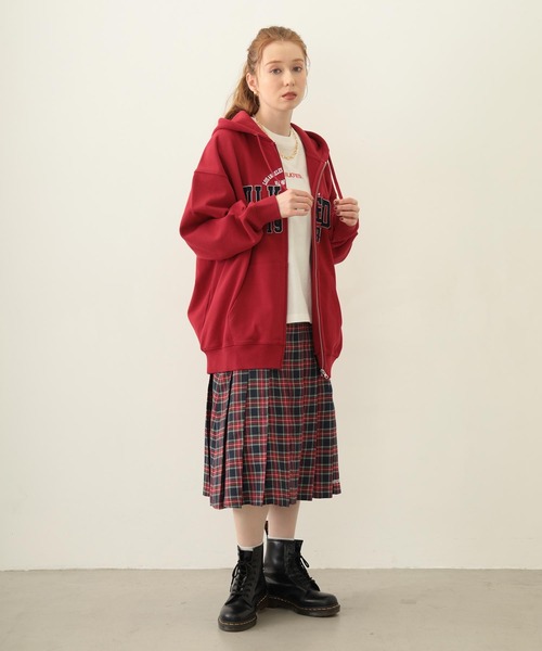 MILKFED.(ミルクフェド)の「PLEATED PLAID SKIRT(スカート・レディース・ブラック/レッド/ネイビー・ONE SIZE)」の22枚目の写真