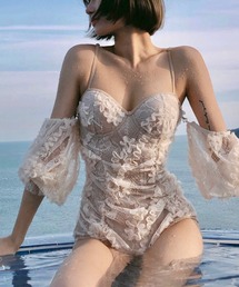 INASTUDIOS（イーナストゥディオス）の「レース ロマンティック ワンピーススイムウェア（水着）」