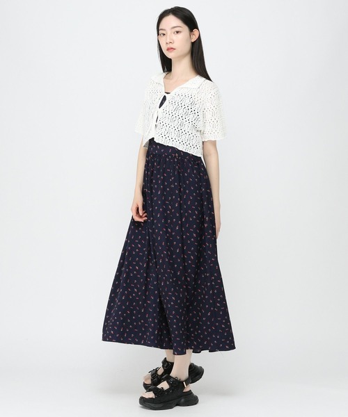 3.3 Field Trip （3.3フィールドトリップ）の「3.3 Field Trip／クロシェデザインカーディガン（カーディガン/ボレロ・レディース・ホワイト/ブラック・FREE）」の5枚目の写真