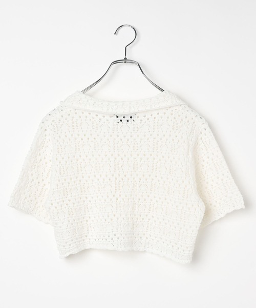 3.3 Field Trip （3.3フィールドトリップ）の「3.3 Field Trip／クロシェデザインカーディガン（カーディガン/ボレロ・レディース・ホワイト/ブラック・FREE）」の16枚目の写真