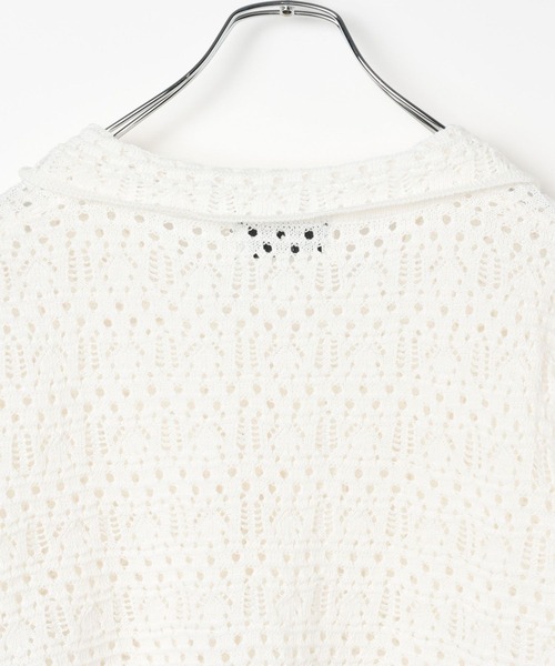 3.3 Field Trip （3.3フィールドトリップ）の「3.3 Field Trip／クロシェデザインカーディガン（カーディガン/ボレロ・レディース・ホワイト/ブラック・FREE）」の18枚目の写真