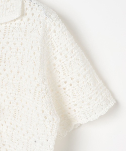 3.3 Field Trip （3.3フィールドトリップ）の「3.3 Field Trip／クロシェデザインカーディガン（カーディガン/ボレロ・レディース・ホワイト/ブラック・FREE）」の19枚目の写真