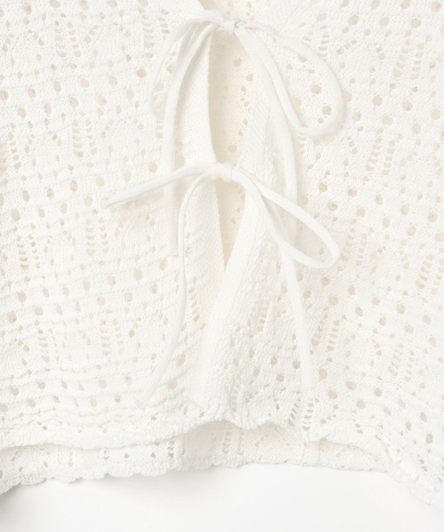 3.3 Field Trip （3.3フィールドトリップ）の「3.3 Field Trip／クロシェデザインカーディガン（カーディガン/ボレロ・レディース・ホワイト/ブラック・FREE）」の20枚目の写真