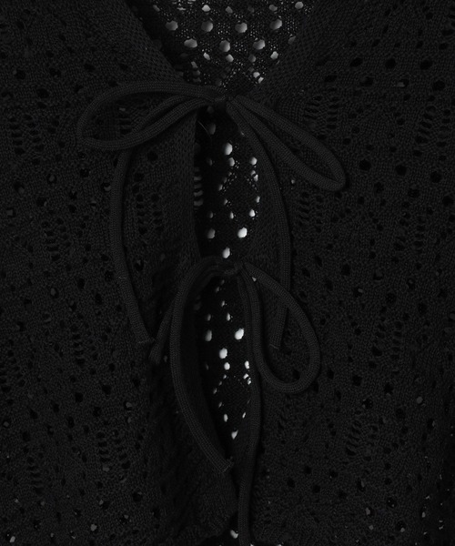 3.3 Field Trip （3.3フィールドトリップ）の「3.3 Field Trip／クロシェデザインカーディガン（カーディガン/ボレロ・レディース・ホワイト/ブラック・FREE）」の22枚目の写真