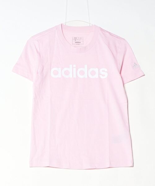 adidas(アディダス)の「アディダス adidas ラウンジウェア エッセンシャルズ スリム ロゴ 半袖Tシャツ(Tシャツ/カットソー・レディース・グリーン/ピンク/オフホワイト・S/M/L/XL)」の3枚目の写真