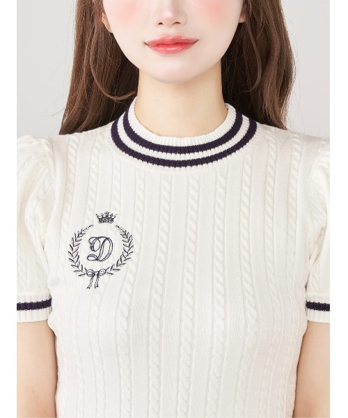 Darich ダーリッチ　エンブレムケーブルニットミニワンピース　フリーLサイズ エンブレムケーブルニットミニワンピース – Darich (ダーリッチ)