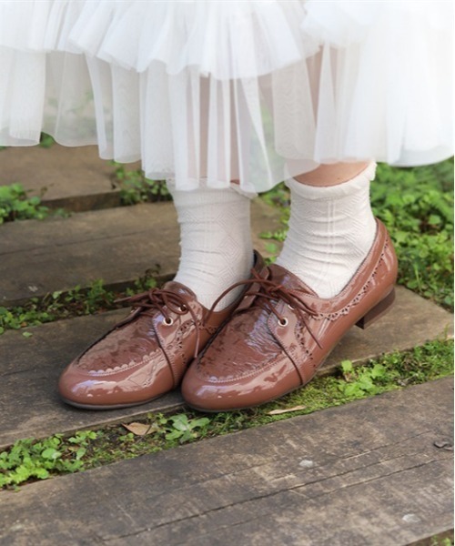 axes femme（アクシーズファム）の「ジャガード切替レインシューズ（パンプス・レディース・ブラウン/ブラック・MEDIUM/LARGE）」の5枚目の写真