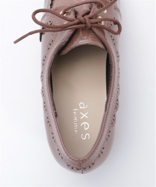 axes femme（アクシーズファム）の「ジャガード切替レインシューズ（パンプス・レディース・ブラウン/ブラック・MEDIUM/LARGE）」の11枚目の写真