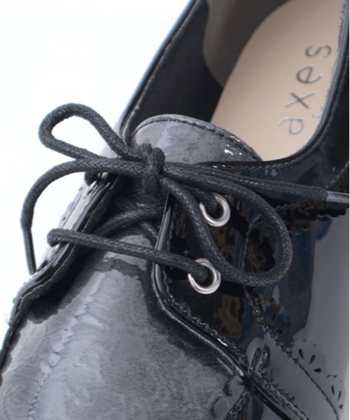 axes femme（アクシーズファム）の「ジャガード切替レインシューズ（パンプス・レディース・ブラウン/ブラック・MEDIUM/LARGE）」の17枚目の写真