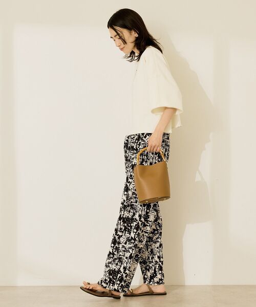 AMERICAN HOLIC(アメリカンホリック)の「ミニ裏毛5分袖プルオーバー(Tシャツ/カットソー・レディース・アイボリー/チャコールグレー/グレー系その他/オリーブ・L/M)」の18枚目の写真