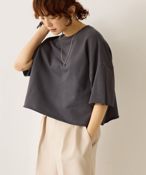セール】ミニ裏毛5分袖プルオーバー（Tシャツ/カットソー