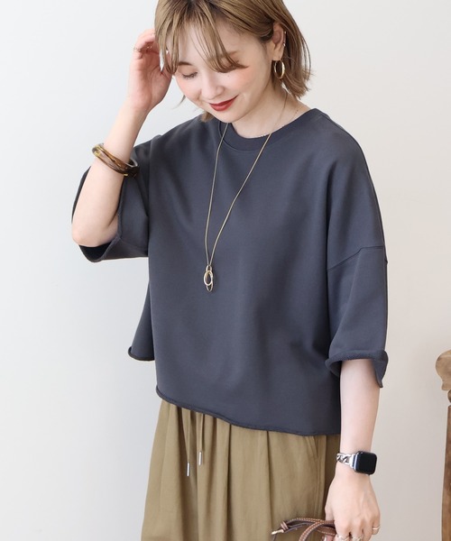 セール】ミニ裏毛5分袖プルオーバー（Tシャツ/カットソー）｜AMERICAN