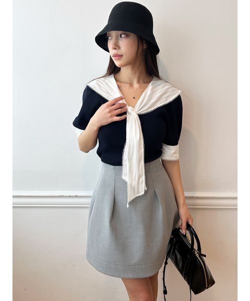 SNIDEL（スナイデル）の「ペーパーハット（ハット・レディース・ブラック/ベージュ/ブラウン・F）」の5枚目の写真