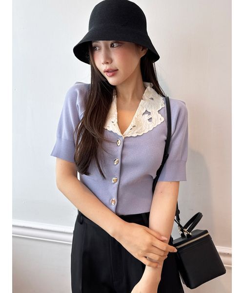 SNIDEL（スナイデル）の「ペーパーハット（ハット・レディース・ブラック/ベージュ/ブラウン・F）」の7枚目の写真