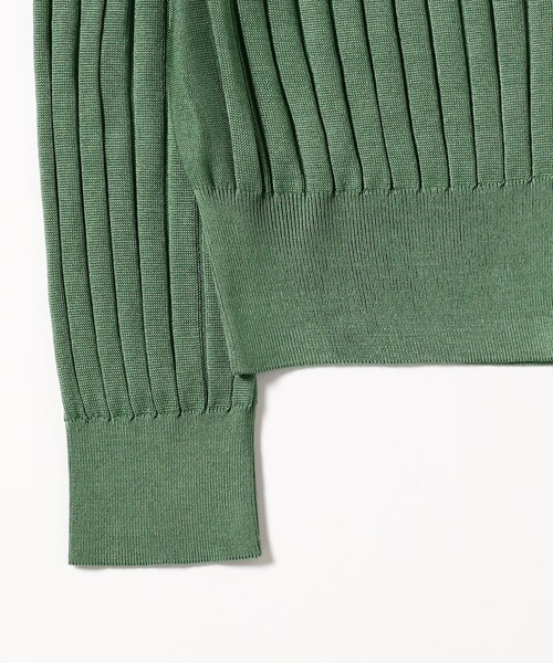 Demi-Luxe BEAMS（デミルクス ビームス）の「【別注】SLOANE / 18ゲージ シルクリブ Vネック カーディガン（カーディガン/ボレロ・レディース・ブラウン/グリーン・1/2）」の18枚目の写真