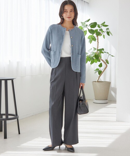 SHIPS（シップス）の「2WAY サテン × カットソー スクエア タンクトップ（タンクトップ・レディース・ブラック/ホワイト/ベージュ・ONE SIZE）」の7枚目の写真