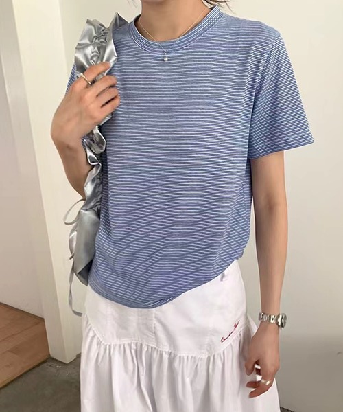 BANICO（バニコ）の「ミニパターンベーシックTシャツ (SS)（Tシャツ/カットソー・レディース・ネイビー/ブルー/ライトベージュ・LARGE/MEDIUM）」の18枚目の写真