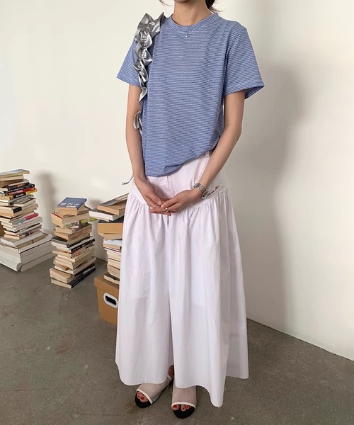 BANICO（バニコ）の「ミニパターンベーシックTシャツ (SS)（Tシャツ/カットソー・レディース・ネイビー/ブルー/ライトベージュ・LARGE/MEDIUM）」の17枚目の写真