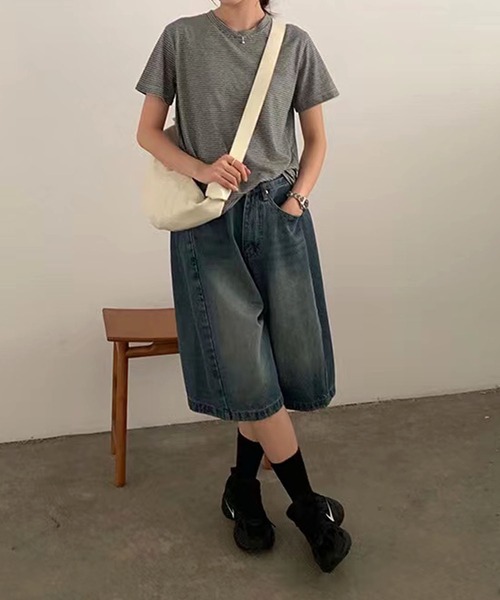 BANICO（バニコ）の「ミニパターンベーシックTシャツ (SS)（Tシャツ/カットソー・レディース・ネイビー/ブルー/ライトベージュ・LARGE/MEDIUM）」の19枚目の写真