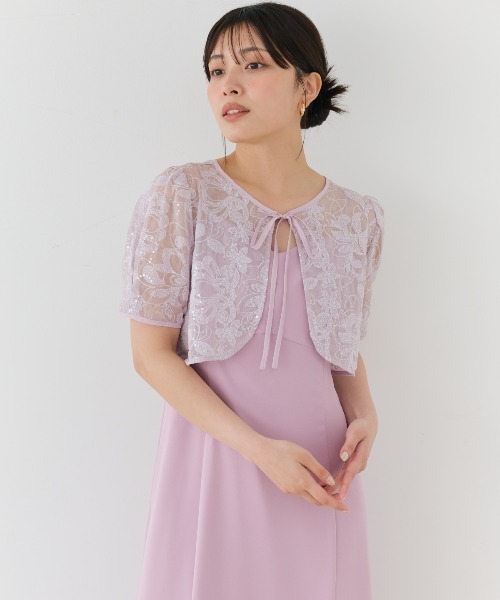 AND COUTURE(アンドクチュール)の「2WAYレースケープドレス(ドレス・レディース・ラベンダー/アイボリー/ブラック・FREE)」の19枚目の写真