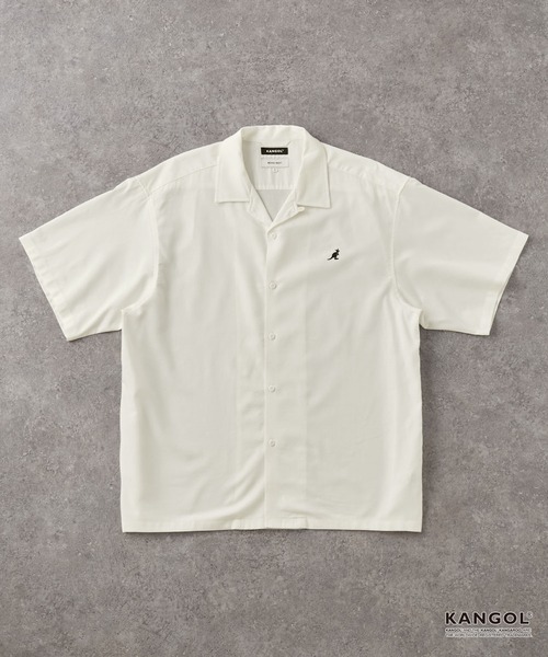 KANGOL/カンゴール 別注 ワンポイント刺繍 オープンカラー半袖