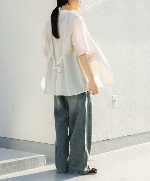 セール】ハーフスリーブシアージャケット（テーラードジャケット