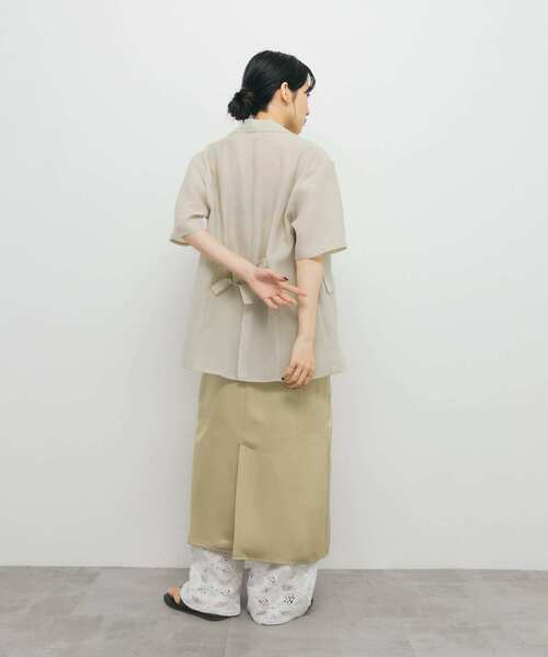 セール】ハーフスリーブシアージャケット（テーラードジャケット