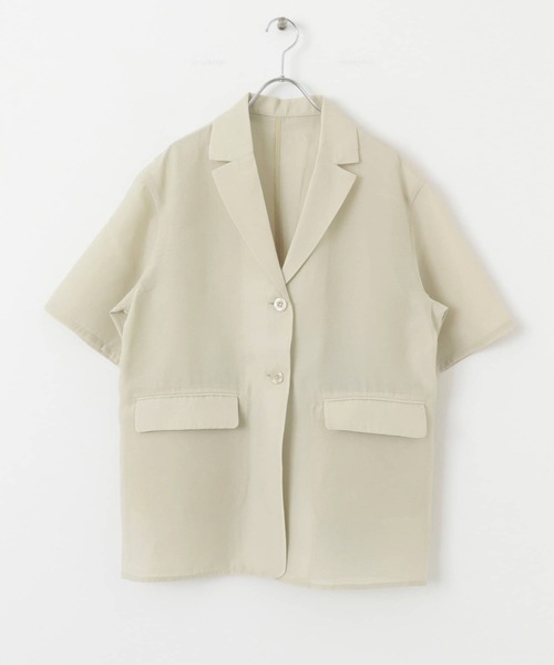 セール】ハーフスリーブシアージャケット（テーラードジャケット