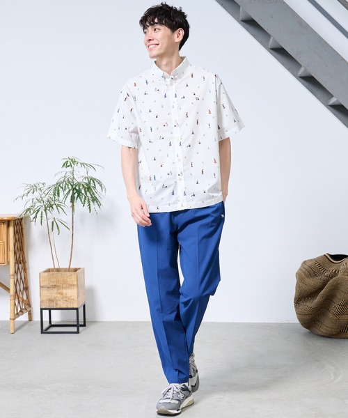 Arnold Palmer（アーノルドパーマー）の「アート総柄 半袖 シェア シャツ（シャツ/ブラウス・レディース・ネイビー/ベージュ/ホワイト・LL/L/M/XS/S）」の11枚目の写真