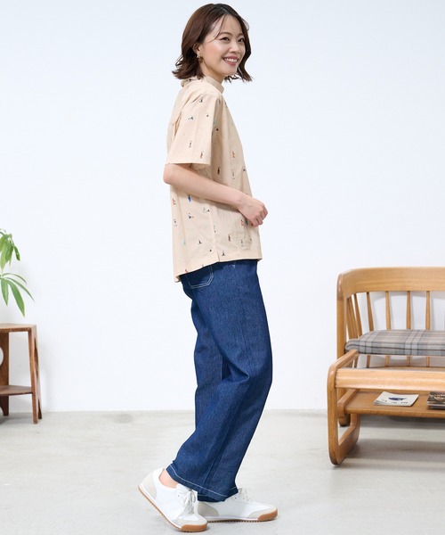 Arnold Palmer（アーノルドパーマー）の「アート総柄 半袖 シェア シャツ（シャツ/ブラウス・レディース・ネイビー/ベージュ/ホワイト・LL/L/M/XS/S）」の13枚目の写真