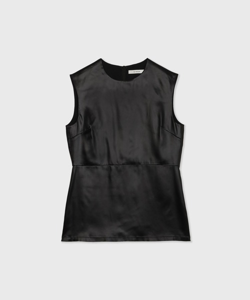 CINOH（チノ）の「SATIN SLEEVELESS BLOUSE（シャツ/ブラウス・レディース・ブラック/シルバー・36）」の6枚目の写真