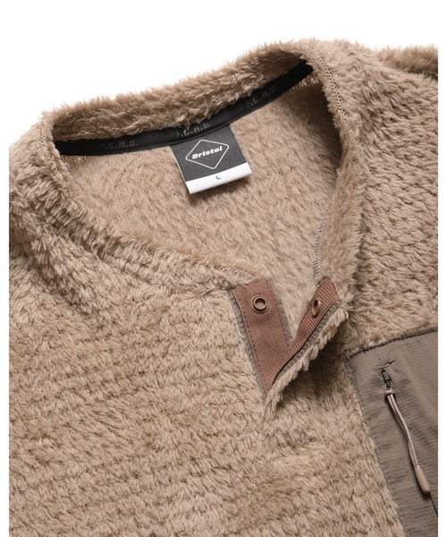 F.C.Real Bristol（エフシーレアルブリストル）の「HIGH LOFT FLEECE TOP（Tシャツ/カットソー・メンズ・ベージュ/ブラック・X-LARGE/LARGE/MEDIUM/SMALL/XX-LARGE）」の7枚目の写真