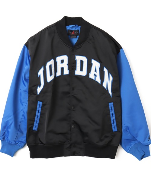 JORDAN BRAND（ジョーダンブランド）の「JORDAN BRAND M J BRK CLGTE VRSTY JKT / ジョーダン ブランド ジョーダン BRK CLGTE バーシティ ジャケット / NIKE【SP】（その他アウター・メンズ・ブラック×ブルー/ブラック系その他・S/M/L/XL/XXL）」の2枚目の写真