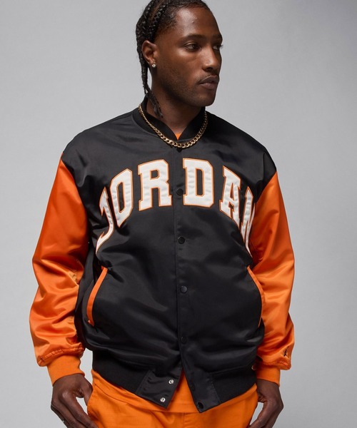 JORDAN BRAND（ジョーダンブランド）の「JORDAN BRAND M J BRK CLGTE VRSTY JKT / ジョーダン ブランド ジョーダン BRK CLGTE バーシティ ジャケット / NIKE【SP】（その他アウター・メンズ・ブラック×ブルー/ブラック系その他・S/M/L/XL/XXL）」の12枚目の写真