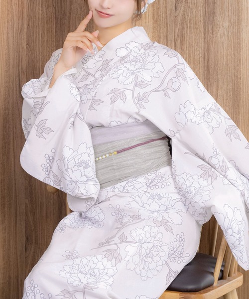 Retica（レティカ）の「浴衣 アクセサリー 帯飾り ホワイトパール 飾り帯紐 かわいい （和装小物・レディース・ローズ/ブルー/ブラック/ラベンダー/モスグリーン/ホワイト・FREE）」の6枚目の写真