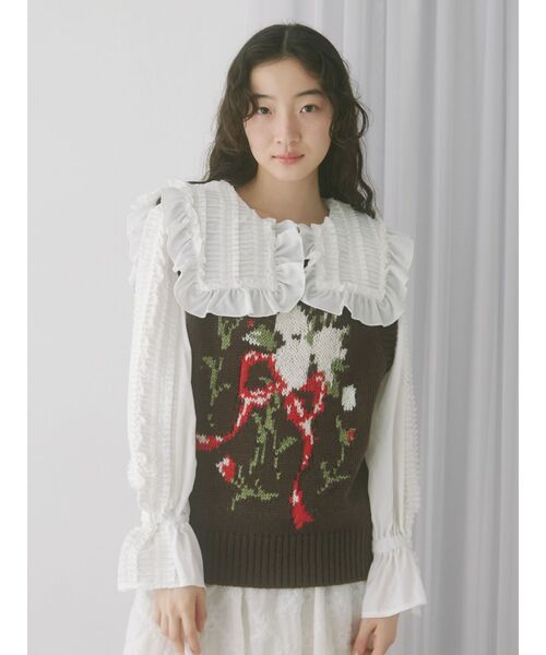 メリージェニー　フリルレースシャツ F メリージェニー フリルレースシャツ F