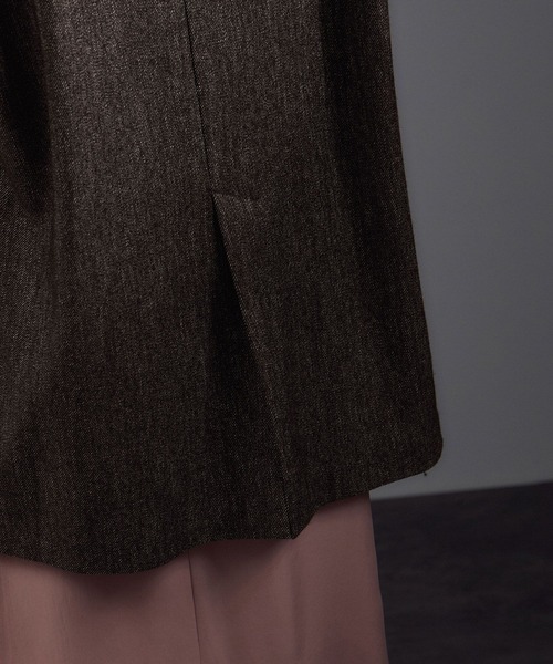 SALON adam et rope'（サロン アダム エ ロペ）の「Riopele（リオペル）ビスコースウールツイルダブルジャケット（テーラードジャケット・レディース・ダークブラウン/ブラック・M/S）」の20枚目の写真