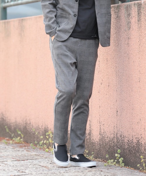 Relation(リレーション)の「ポンチサルエイルテーパードパンツ(その他パンツ・メンズ・ブラック系その他/ブラック/カーキ/ネイビー/チャコールグレー/杢グレー・SMALL/MEDIUM/LARGE/X-LARGE)」の2枚目の写真