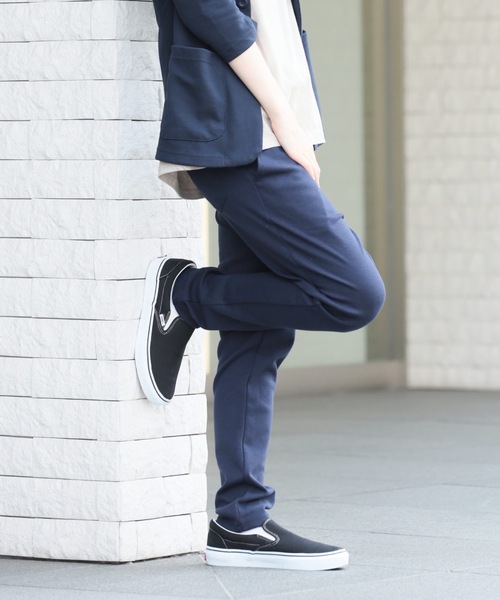 Relation(リレーション)の「ポンチサルエイルテーパードパンツ(その他パンツ・メンズ・ブラック系その他/ブラック/カーキ/ネイビー/チャコールグレー/杢グレー・SMALL/MEDIUM/LARGE/X-LARGE)」の7枚目の写真