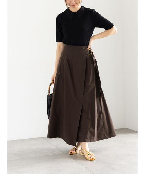 Te chichi(テチチ)の「レースカラー5分袖ニットプルオーバー(ニット/セーター・レディース・ネイビー/オフホワイト/ブラック・F)」の22枚目の写真