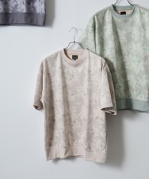 __gram.（スペースグラム）の「転写総柄カットスエード半袖Tシャツ（Tシャツ/カットソー）」