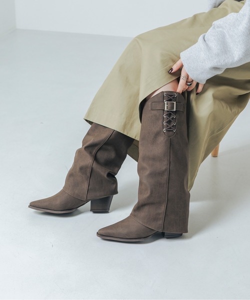 セール】【S-LLサイズ展開・クッション入り】カバーウエスタンブーツ