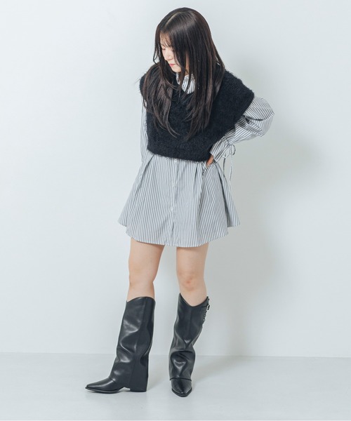 EVOL（イーボル）の「【S-LLサイズ展開・クッション入り】カバーウエスタンブーツ IZ5883（ブーツ・レディース・ブラウン/ブラック・M/L/LL/S）」の5枚目の写真