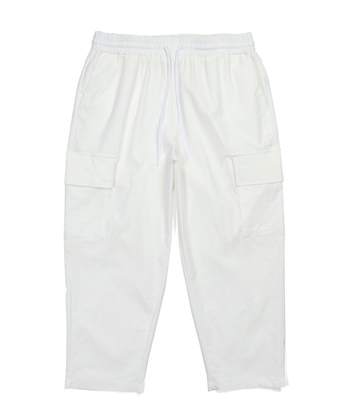 The DUFFER of ST.GEORGE（ザダファーオブセントジョージ）の「LIGHT PONTE CROPPED CARGO PANTS：ライトポンチ ジャージ素材 クロップド カーゴパンツ（カーゴパンツ・メンズ・カーキ/ホワイト/チャコールグレー/ネイビー・X-LARGE/LARGE/MEDIUM/SMALL）」の14枚目の写真