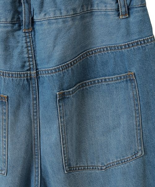 Candy Stripper（キャンディストリッパー）の「MULTI WAY DAMAGE LAYERED DENIM パンツ（デニムパンツ・レディース・ライトインディゴブルー/ブラック・FREE）」の7枚目の写真