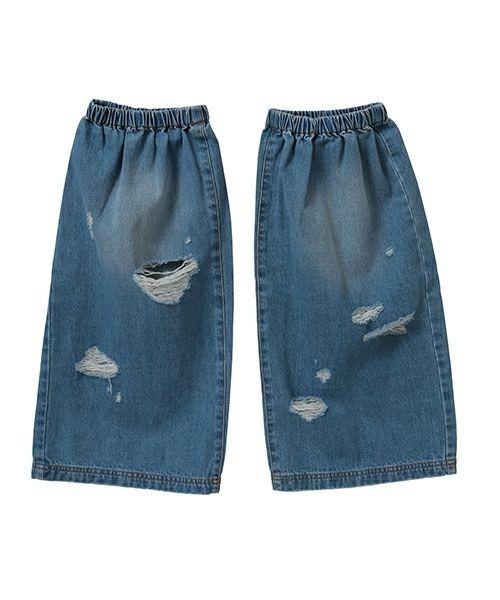 Candy Stripper（キャンディストリッパー）の「MULTI WAY DAMAGE LAYERED DENIM パンツ（デニムパンツ・レディース・ライトインディゴブルー/ブラック・FREE）」の10枚目の写真