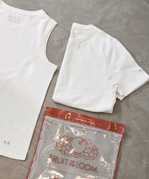 FRAMeWORK（フレームワーク）の「YA GOOD IDEAS × FRUIT OF THE LOOM  別注2PACK USA COTTON（Tシャツ/カットソー・レディース・レッド/ホワイト/ベージュ/スミクロ・FREE）」の14枚目の写真