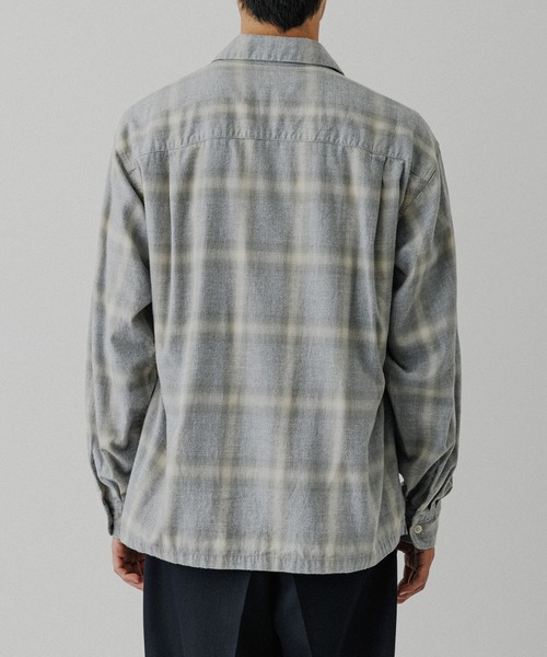 ADAM ET ROPE 開襟シャツ ADAM ET ROPE' シャツ クロスステッチ ボックスシルエット