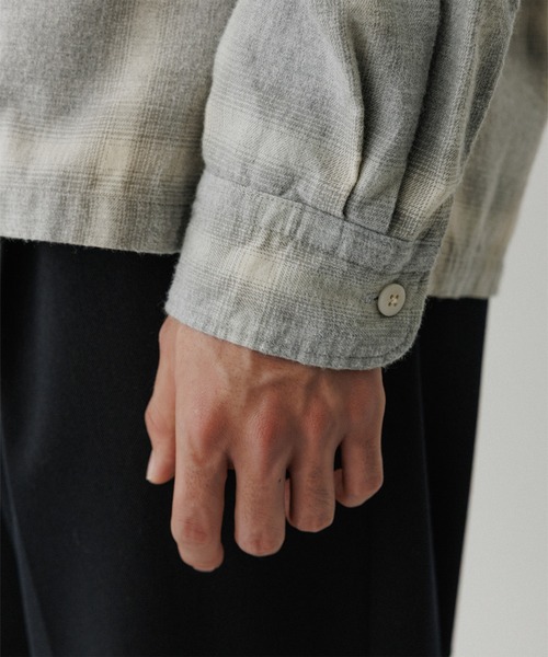 アダムスページ オンブレチェック オープンカラーシャツ（シャツ/ブラウス